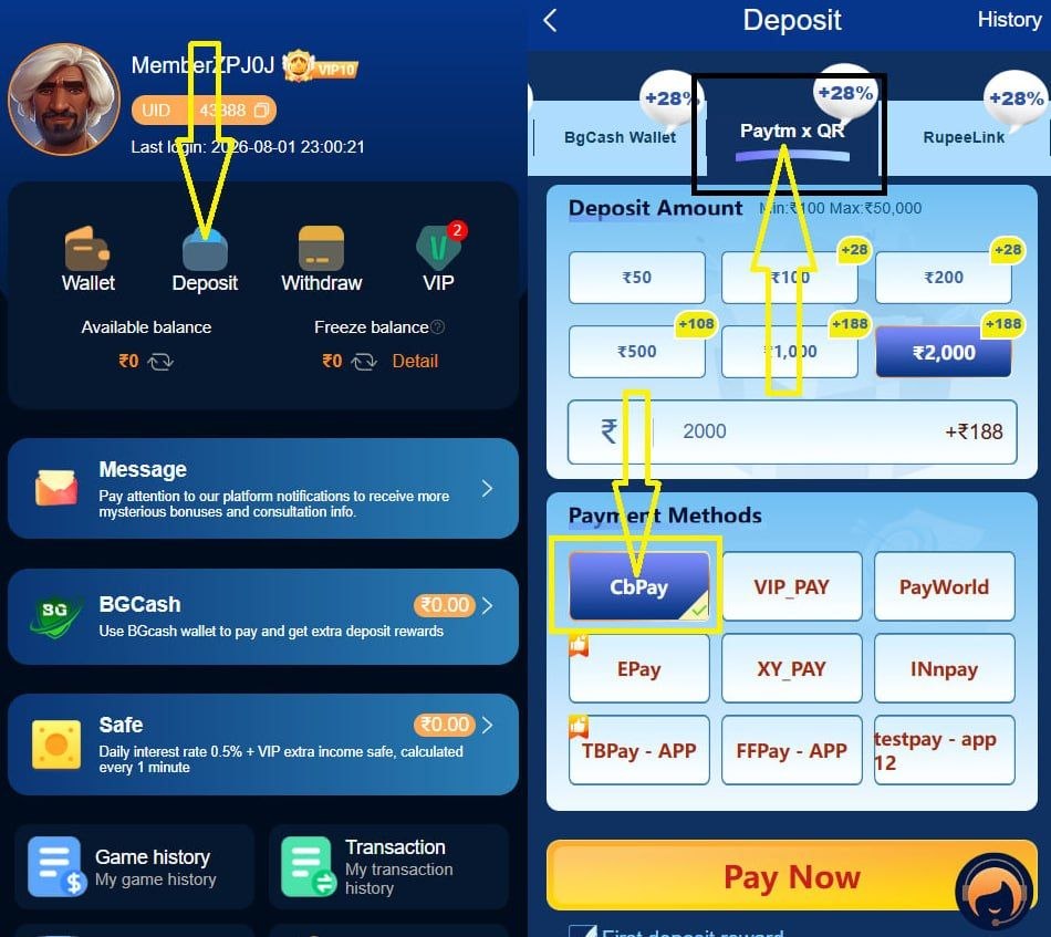 V3 Games Deposit Guide